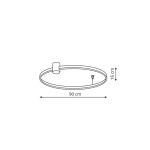 Light Prestige Ring plafon L czarny 3000K LP-909/1C L BK 1 xLED czarny