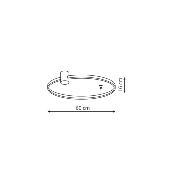 Light Prestige Ring plafon S czarny 3000K LP-909/1C S BK 1xLED czarny
