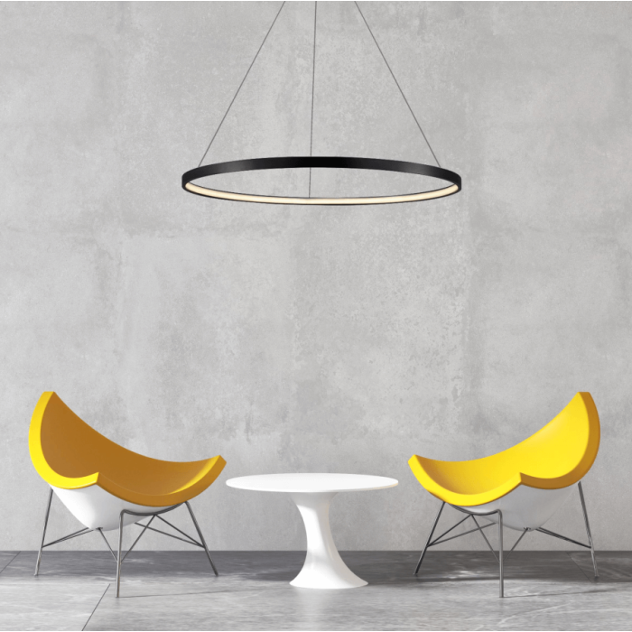 Light Prestige Ring lampa wisząca mała czarna 4000K LP-909/1P 4S BK 1xLED czarny