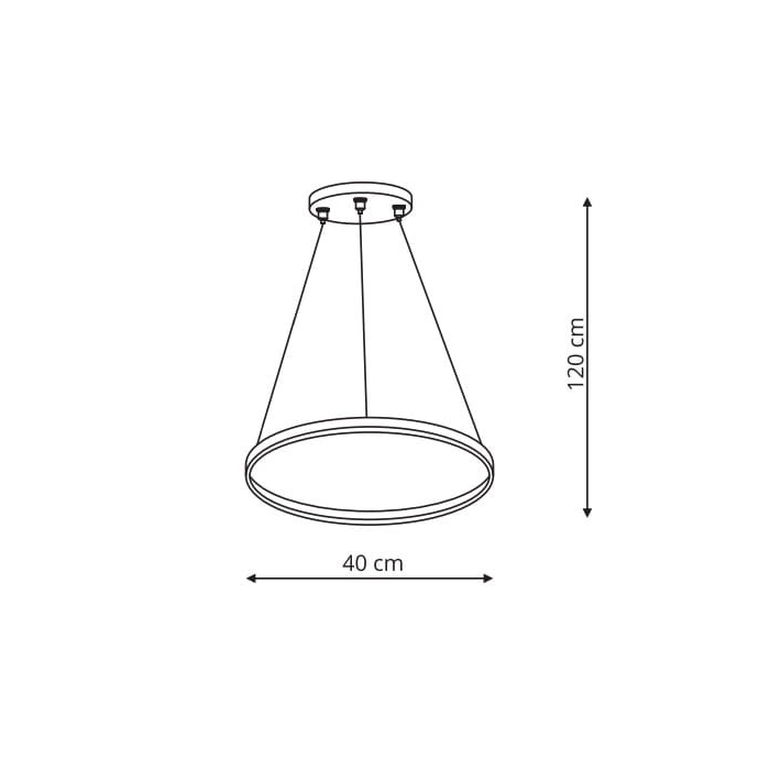 Light Prestige Ring lampa wisząca mała czarna 3000K LP-909/1P S BK 1xLED czarny