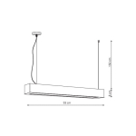 Light Prestige Ibros lampa wiszący czarny duży 24W 4000K IP20 LP-7001/1P 20 BK-93 24/4 1xLED czarny