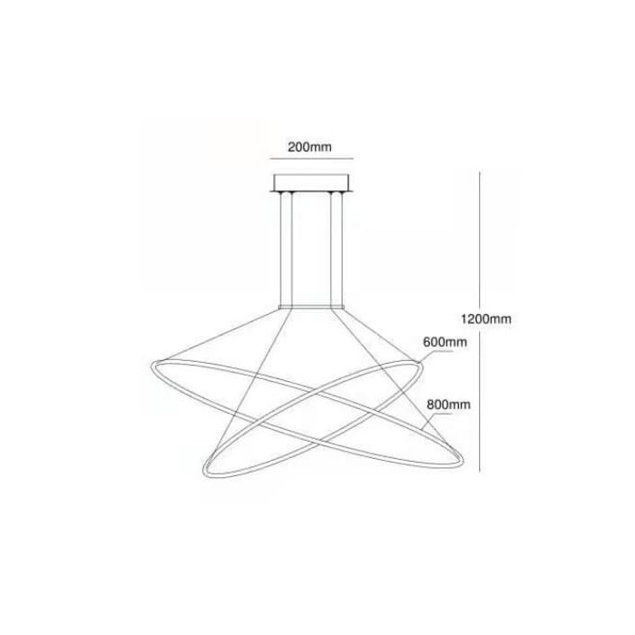 Light Prestige Halifax lampa wisząca czarna LP-940/2P 4BK 2xLED czarny