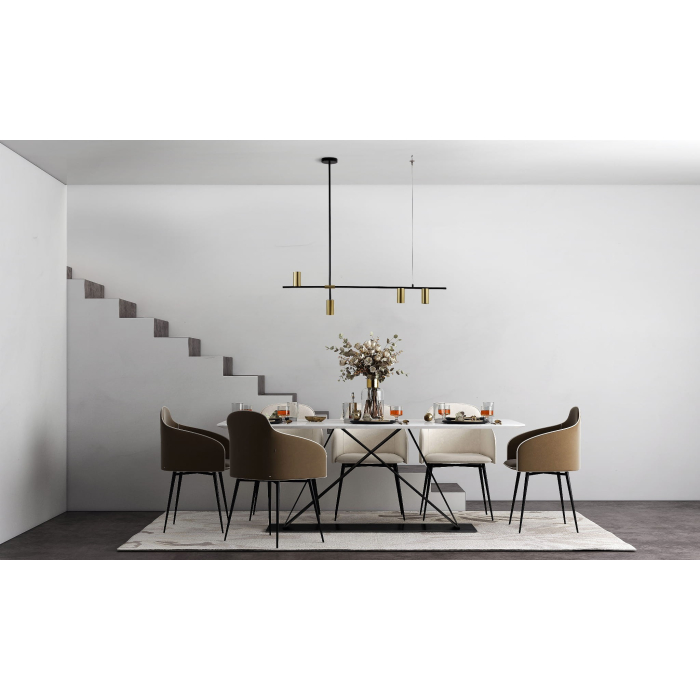 Light Prestige Arizona 4 linia lampa wisząca czarny/złoty LP-074/4PL BK/GD 4xGU10 czarny / złoty