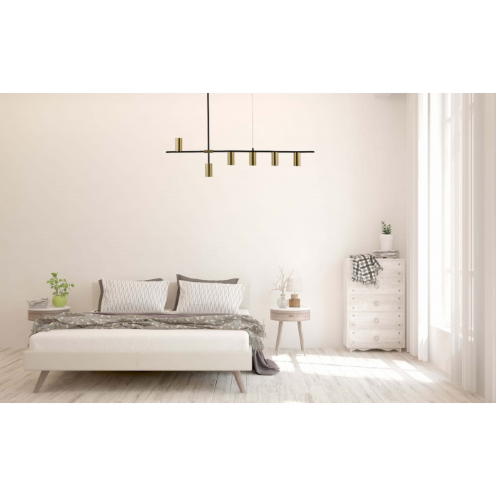 Light Prestige Arizona 6 linia lampa wisząca czarny/złoty LP-074/6PL BK/GD 6xGU10 czarny / złoty