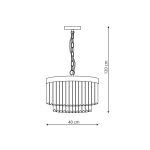 Light Prestige Vetro lampa wisząca antyczne złoto LP-2910/5P AGD 5xE14 antyczne złoto