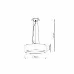 Light Prestige Hudson lampa wisząca biała/złota LP-043/1P WH/GD 1 xLED biały / złoty
