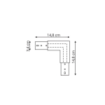 Light Prestige Łącznik L magnetic LP-552-MAG-BK-5PIN x