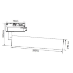 Light Prestige Aries reflektor L do szyny 1F czarny LP-8636L BK 1xLED czarny