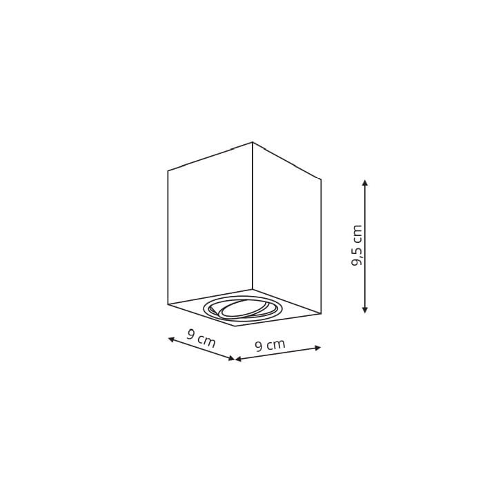 Light Prestige Lyon 1 oprawa natynkowa czarna GU10 czarny LP-5881/1SM BK