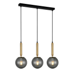 Italux Ravena LED 3xE27 Wisząca Dymiony Mosiężny PND-2324-3L BRO+SG