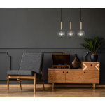Italux Ravena LED 3xE27 Wisząca Dymiony Mosiężny PND-2324-3L BRO+SG