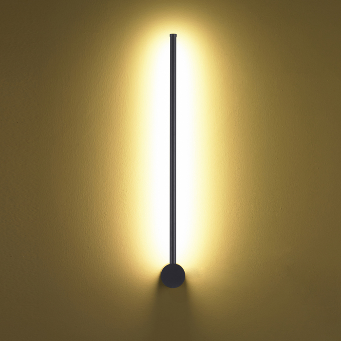 Step into Design Lampa ścienna SPARO czarna 60 cm