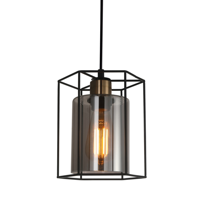 ITALUX Kalula Wisząca E27 1x40W Czarny PND-78901-1-BK+SG