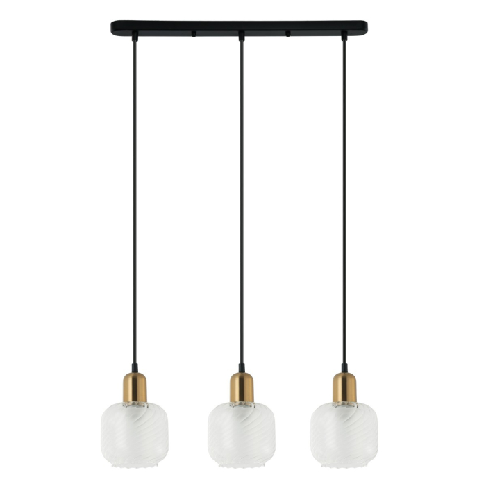 ITALUX Lamezia Wisząca E27 3x40W Brązowy/Czarny PND-67594-3-BRO+CL
