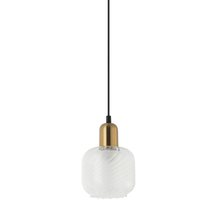 ITALUX Lamezia Wisząca E27 1x40W Brązowy/Czarny PND-67594-1-BRO+CL