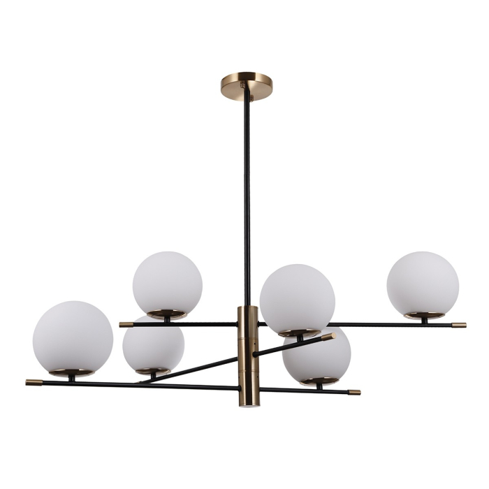 ITALUX Stelia Wisząca E14 6x5W Czarny/Brązowy PND-43660-6