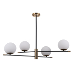 ITALUX Stelia Wisząca E14 4x5W Czarny/Brązowy PND-43660-4