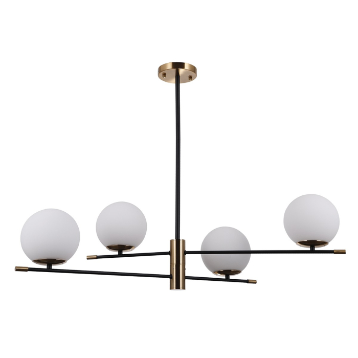 ITALUX Stelia Wisząca E14 4x5W Czarny/Brązowy PND-43660-4