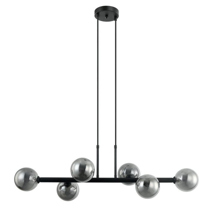 ITALUX Olbia Wisząca G9 6x25W Czarny PND-38679-6-BK+SG