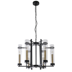 ITALUX Aspen Wisząca E14 6x40W Czarny PND-31186-6A-BL