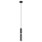 ITALUX Isidora Wisząca GU10 1x25W Czarny/Szary/Chrom PND-14290-1-GR