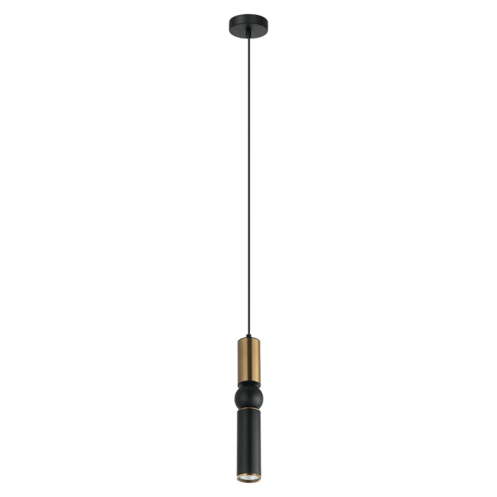 ITALUX Isidora Wisząca GU10 1x25W Czarny/Brązowy PND-14290-1-BRO-BK