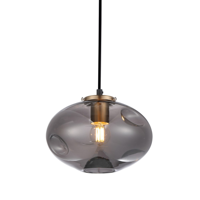 ITALUX Hatella Wisząca E27 1x40W Miedziany/Czarny PND-112038-1-BRO+SG