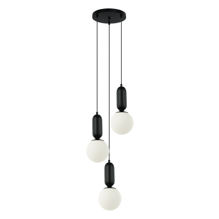 ITALUX Aldeva Wisząca E27 3x40W Czarny PND-02340-3S-BK