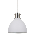 ITALUX Lola Wisząca E27 1x60W Biały/Nikiel MD-HN8100-WH+S.NICK