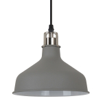 ITALUX Hooper Wisząca E27 1x60W Szary/Nikiel MD-HN8049M-GR+S.NICK