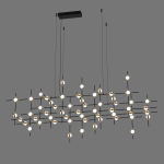 ITALUX Provenza Wisząca LED zintegrowany 132W 3000K Czarny/Złoty MD18001067-55A BG