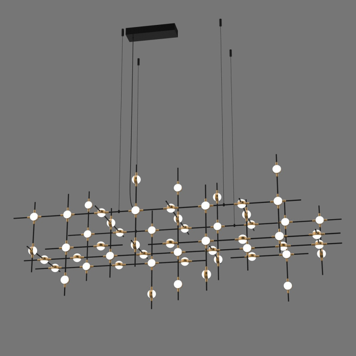 ITALUX Provenza Wisząca LED zintegrowany 132W 3000K Czarny/Złoty MD18001067-55A BG