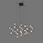 ITALUX Provenza Wisząca LED zintegrowany 72W 3000K 4800lm Czarny/Złoty MD18001067-30A BG