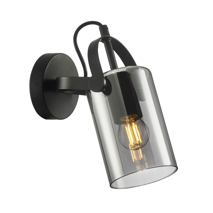 ITALUX Nanesma Kinkiet E27 1x40W Czarny WL-32453-1 BK+SG
