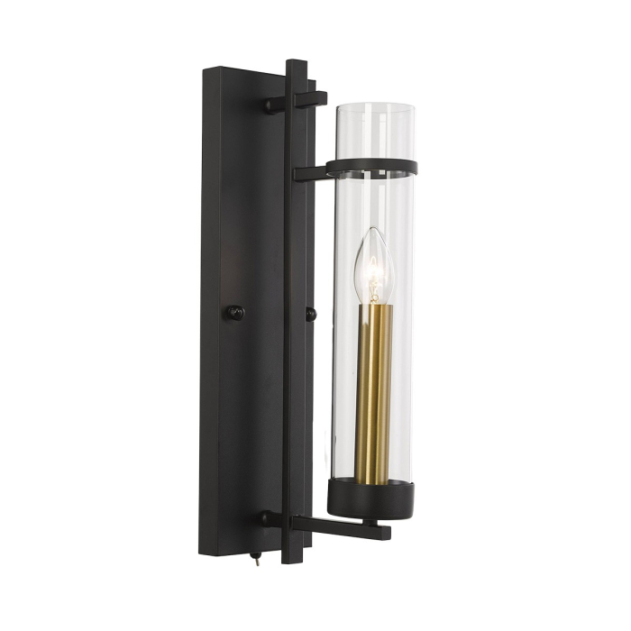 ITALUX Aspen Kinkiet E14 1x40W Czarny WL-31186-1A-BL