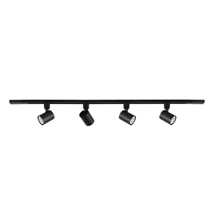 ITALUX Lumsi Szynoprzewody Zestaw GU10 4x35W Czarny TRL-2071-4T-15-BL