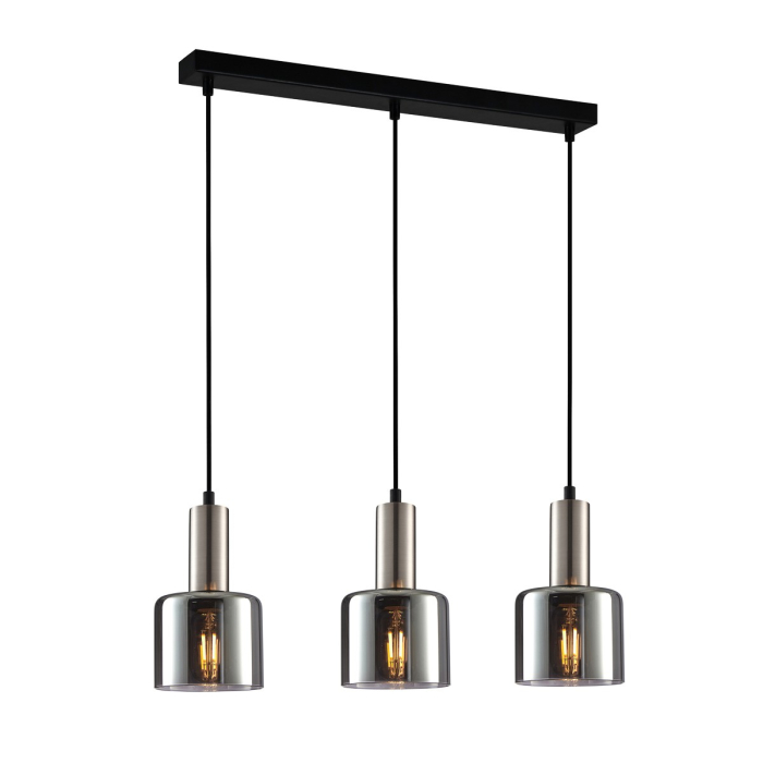 ITALUX Santia Wisząca E27 3x40W Srebrny PND-65342-3-SC+SG