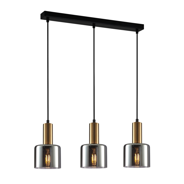 ITALUX Santia Wisząca E27 3x40W Miedziany PND-65342-3-BRO+SG