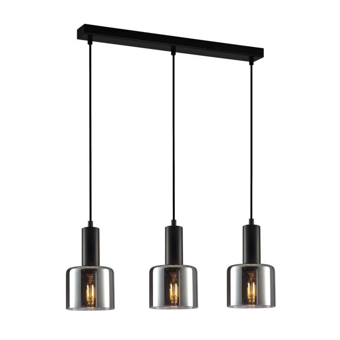 ITALUX Santia Wisząca E27 3x40W Czarny PND-65342-3-BK+SG