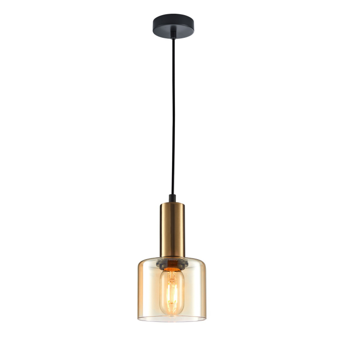 ITALUX Santia Wisząca E27 1x40W Miedziany PND-65342-1-BRO+AMB