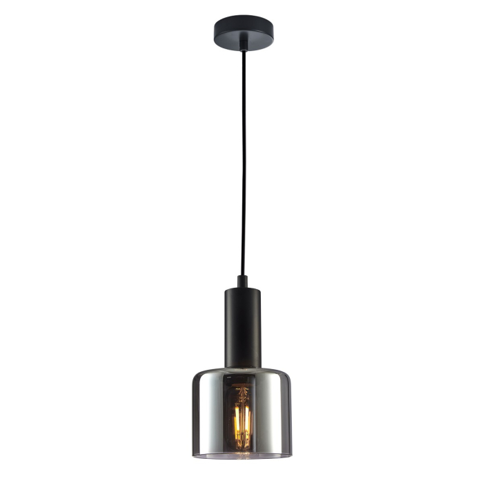 ITALUX Santia Wisząca E27 1x40W Czarny PND-65342-1-BK+SG