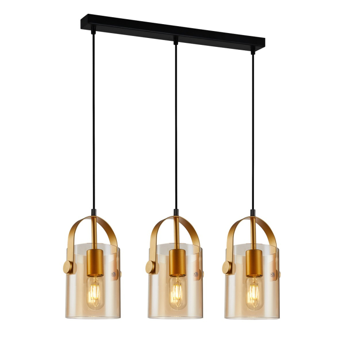 ITALUX Nanesma Wisząca E27 3x40W Złoty PND-32453-3-GD+AMB