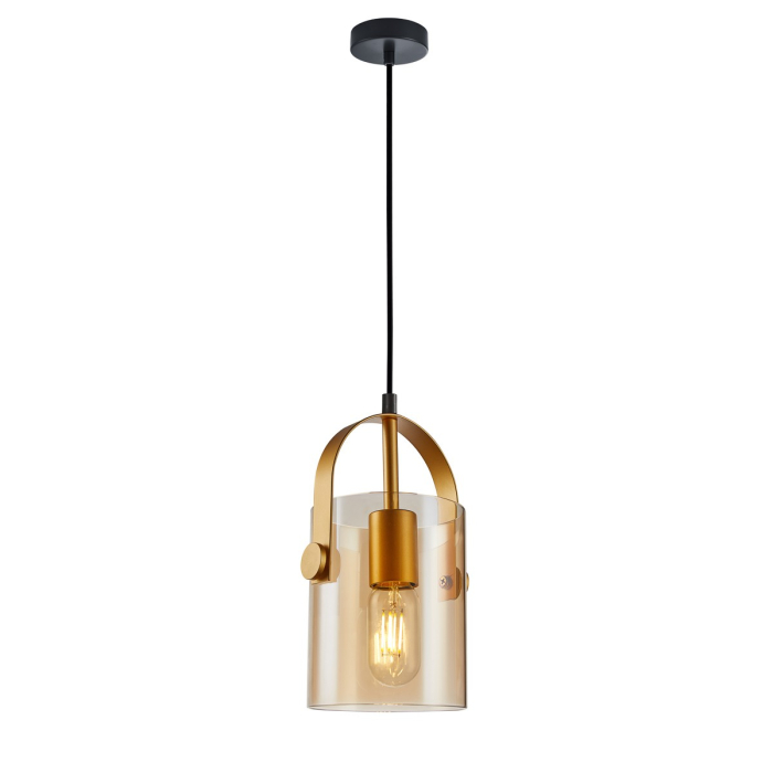 ITALUX Nanesma Wisząca E27 1x40W Złoty PND-32453-1-GD+AMB