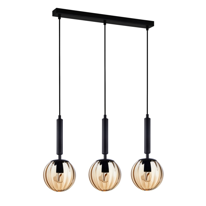 ITALUX Ravena Wisząca E27 3x10W Czarny PND-2324-3L BK+AMB