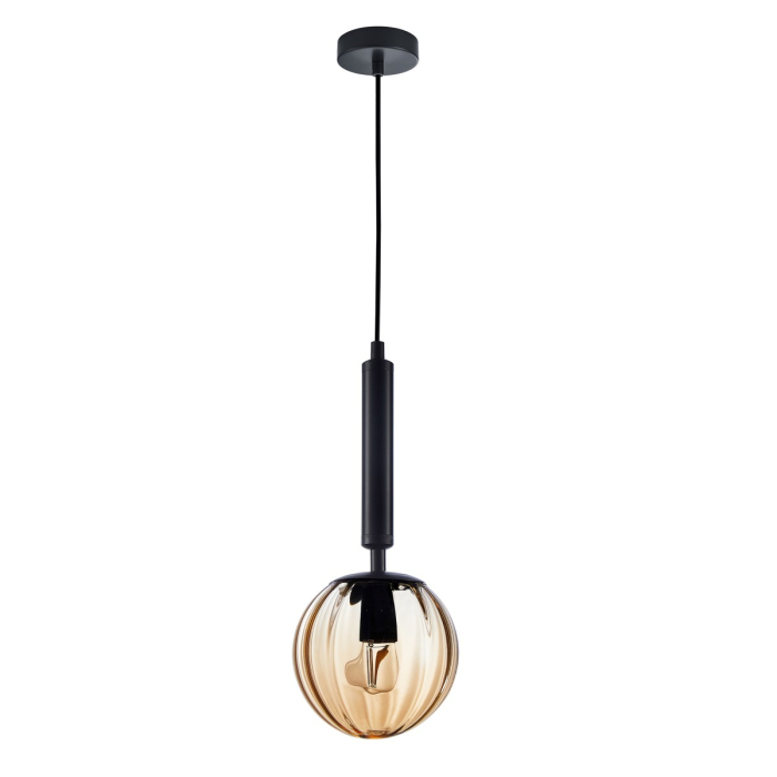 ITALUX Ravena Wisząca E27 1x10W Czarny PND-2324-1 BK+AMB