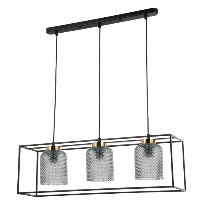 ITALUX Sinella Wisząca E27 3x40W Czarny PND-23231-3-BK+SG