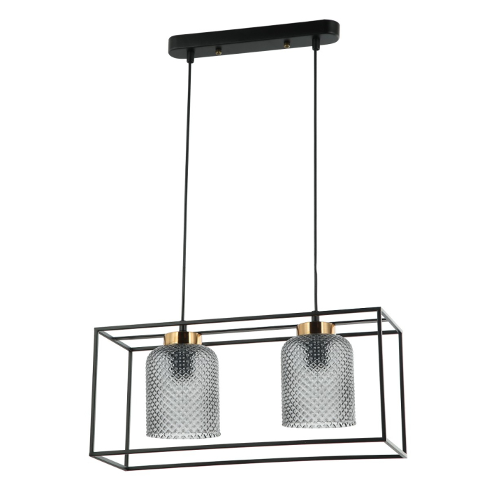 ITALUX Sinella Wisząca E27 2x40W Czarny PND-23231-2-BK+SG