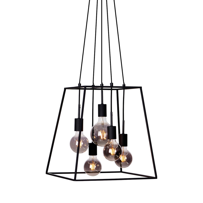 ITALUX Almodovi Wisząca E27 6x20W Czarny PND-11532-5-BL