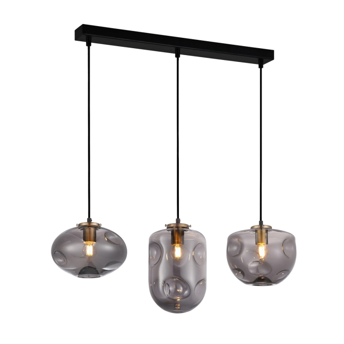 ITALUX Hatella Wisząca E27 3x40W Miedziany/Czarny PND-112038-3-BRO+SG