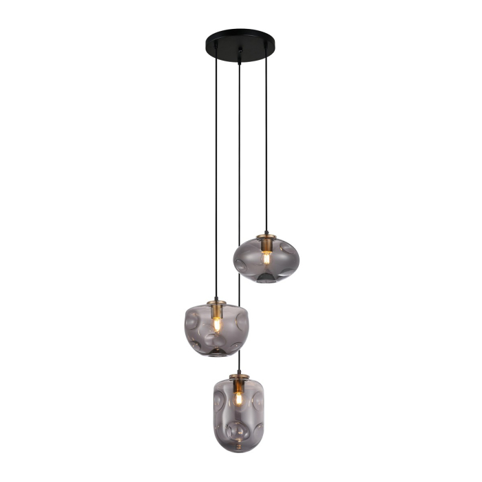 ITALUX Hatella Wisząca E27 3x40W Miedziany/Czarny PND-112038-3A-BRO+SG